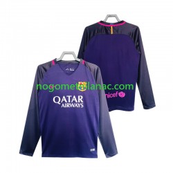 Dres FC Barcelona 2016 2017 Retro Gostujući Dugim Rukavima - Muški Dres FC Barcelona 2016 2017 Retro Gostujući Dugim Rukavima - Muški