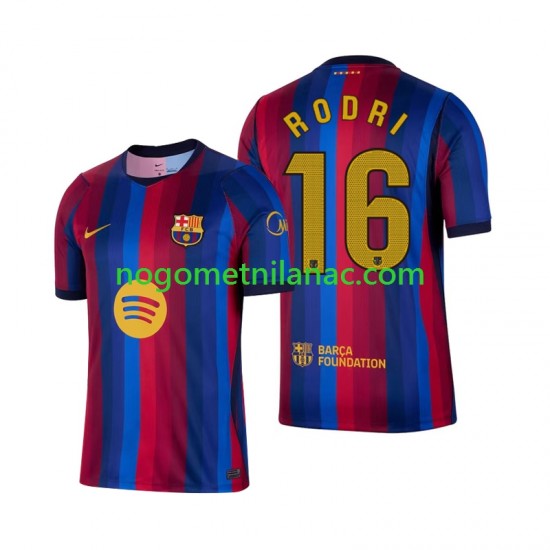 Dres FC Barcelona Rodri 16 Domaći 2026-2027 Kratkih Rukava - Muški
