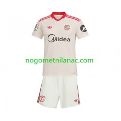 Dres Sevilla FC Retro Domaći 2025-2026 Kratkih Rukava - Dječji