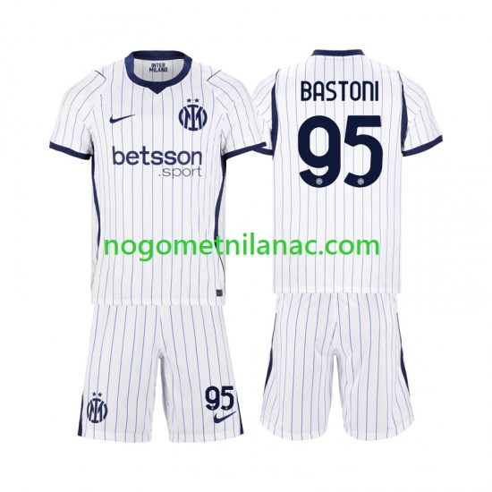 Dres Inter Milan Alessandro Bastoni 95 Gostujući 2026-2027 Kratkih Rukava - Dječji