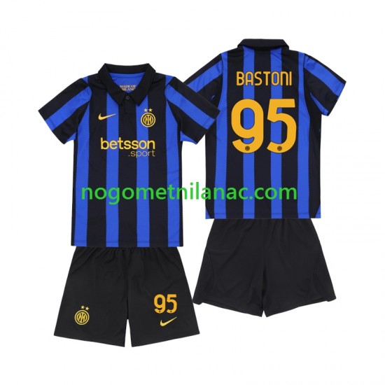 Dres Inter Milan Alessandro Bastoni 95 Domaći 2026-2027 Kratkih Rukava - Dječji