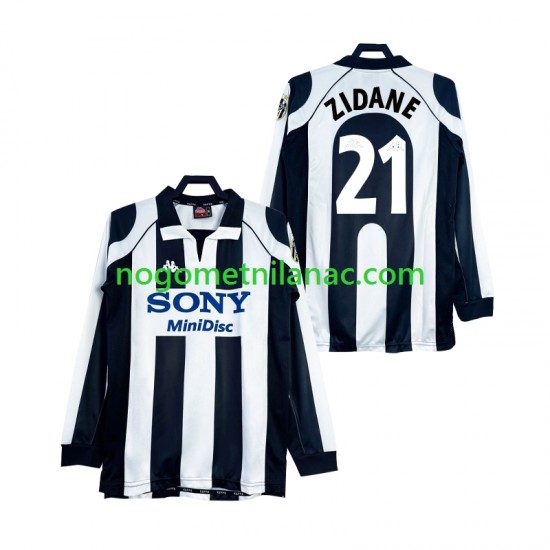 Dres Juventus ZIDANE 21 1997 Retro Domaći 1998 Dugim Rukavima - Muški
