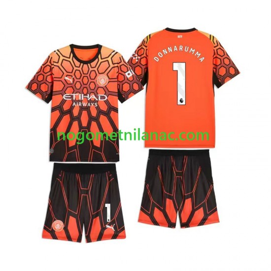 Golmanski Dres - Dres Manchester City Gianluigi Donnarumma 1 Treći 2026-2027 Kratkih Rukava - Dječji