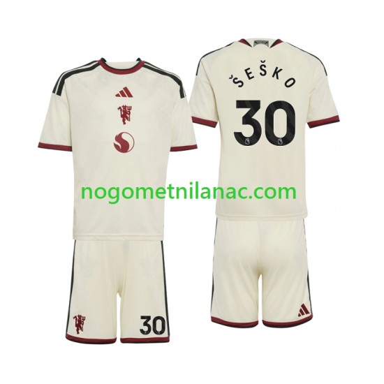 Dres Manchester United Benjamin Sesko 30 Treći 2026-2027 Kratkih Rukava - Dječji