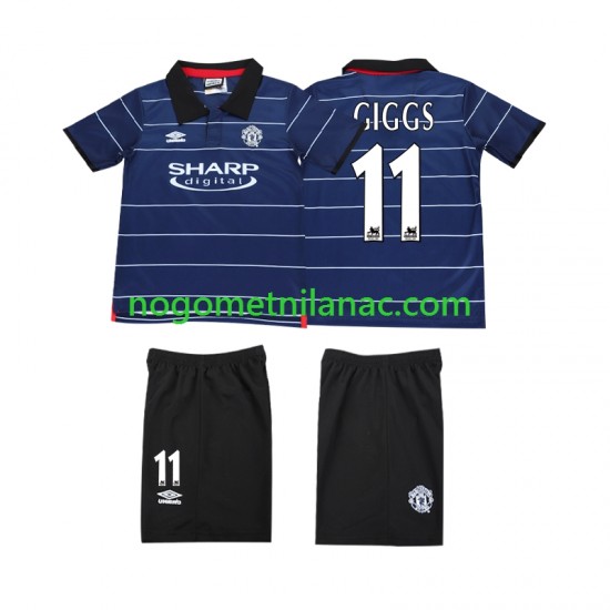Dres Manchester United GIGGS 11 2000 Retro Gostujući 1999 Kratkih Rukava - Dječji