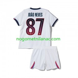 Dres Paris Saint-Germain Joao Neves 87 Gostujući 2026-2027 Kratkih Rukava - Dječji