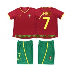 Dres Portugal FIGO 7 Retro Domaći 2002 Kratkih Rukava - Dječji Dres Portugal FIGO 7 Retro Domaći 2002 Kratkih Rukava - Dječji