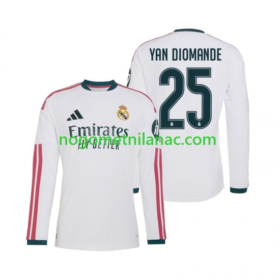 Dres Real Madrid Yan Diomande 25 Domaći 2026-2027 Dugim Rukavima - Muški