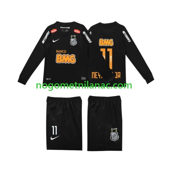 Dres Santos NEYMAR JR 11 Classic 2012 2013 Retro Gostujući Dugim Rukavima - Dječji