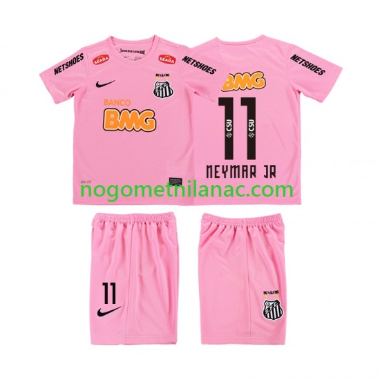 Dres Santos Neymar JR 11 2012 2013 Retro Četvrti Kratkih Rukava - Dječji