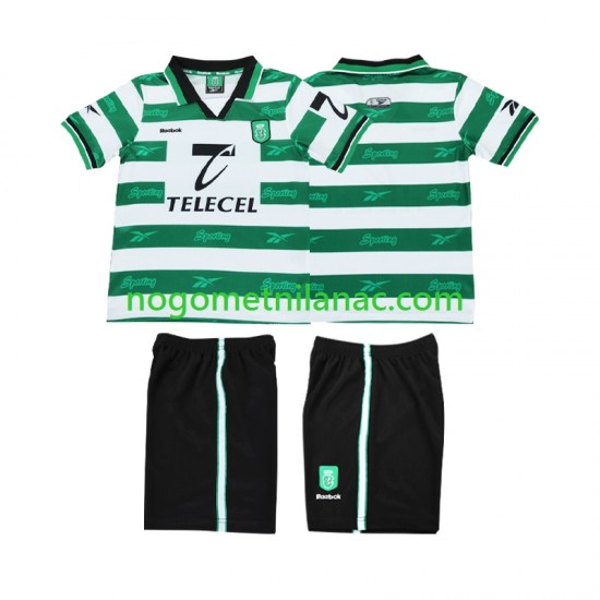 Dres Sporting CP 2000 Retro Domaći 1999 Kratkih Rukava - Dječji