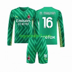 Golmanski Dres - Dres AC Milan Mike Maignan 16 Domaći 2023-2024 Dugim Rukavima - Dječji Golmanski Dres - Dres AC Milan Mike Maignan 16 Domaći 2023-2024 Dugim Rukavima - Dječji