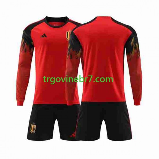 Dres Belgija Domaći World Cup 2022 Dugim Rukavima - Dječji