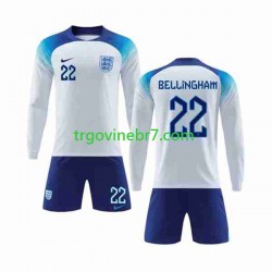 Dres Engleska Bellingham 22 Domaći World Cup 2022 Dugim Rukavima - Dječji Dres Engleska Bellingham 22 Domaći World Cup 2022 Dugim Rukavima - Dječji