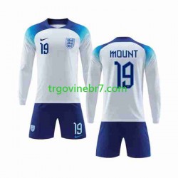 Dres Engleska Mount 19 Domaći World Cup 2022 Dugim Rukavima - Dječji