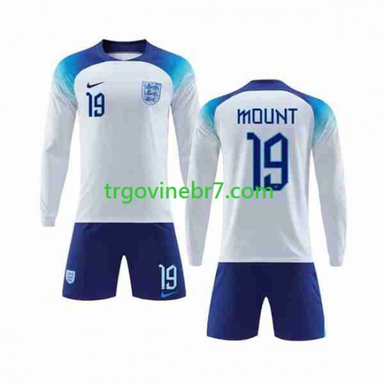 Dres Engleska Mount 19 Domaći World Cup 2022 Dugim Rukavima - Dječji