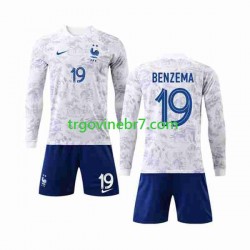 Dres Francuska Benzema 19 Gostujući World Cup 2022 Dugim Rukavima - Dječji