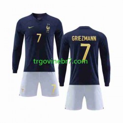 Dres Francuska Griezmann 7 Domaći World Cup 2022 Dugim Rukavima - Dječji Dres Francuska Griezmann 7 Domaći World Cup 2022 Dugim Rukavima - Dječji