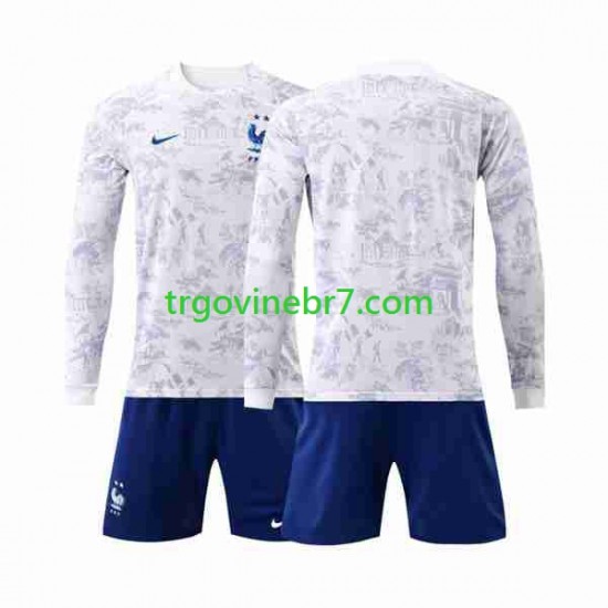 Dres Francuska Gostujući World Cup 2022 Dugim Rukavima - Dječji