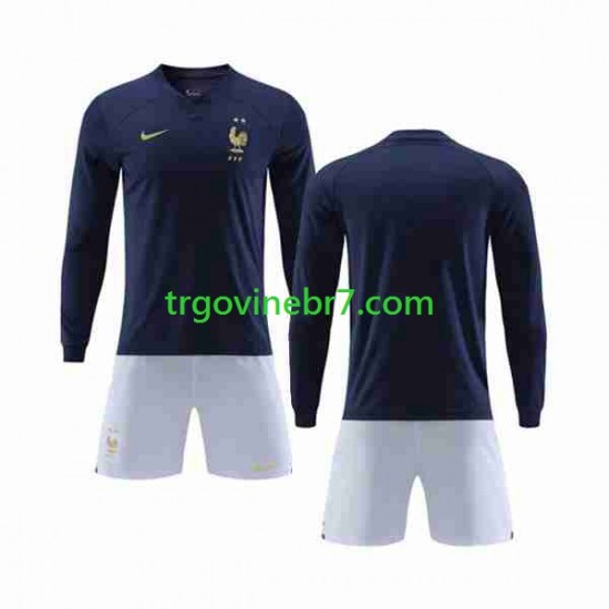 Dres Francuska Domaći World Cup 2022 Dugim Rukavima - Dječji