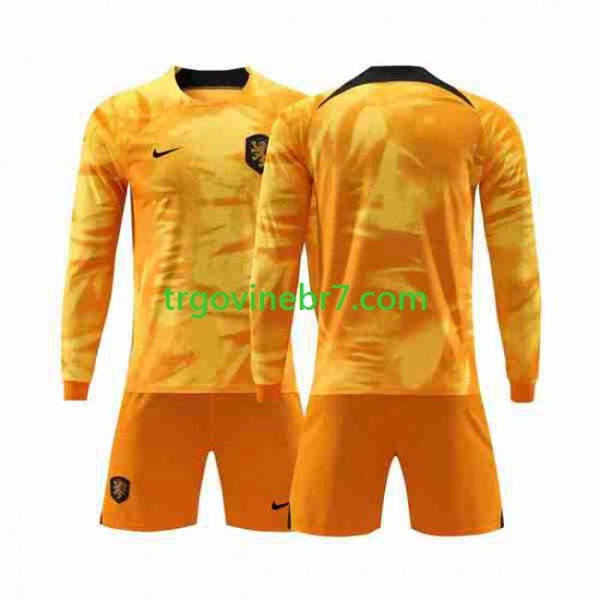 Dres Nizozemska Domaći World Cup 2022 Dugim Rukavima - Dječji