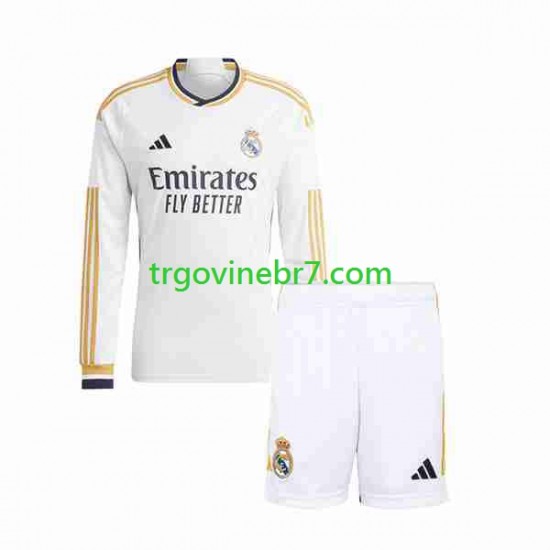 Dres Real Madrid Domaći 2023-2024 Dugim Rukavima - Dječji