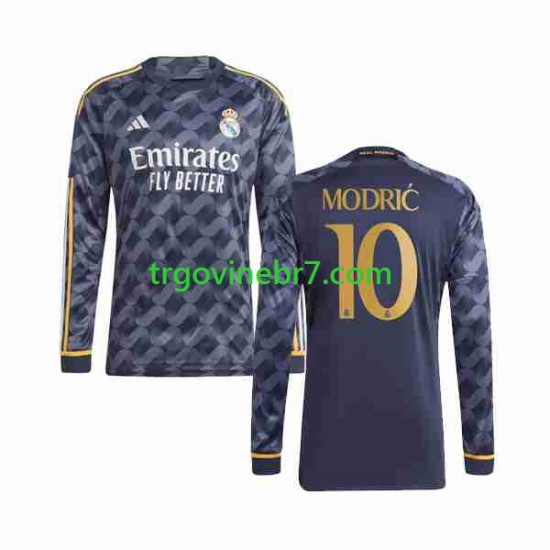 Dres Real Madrid Modrić Luka 10 Gostujući 2023-2024 Dugim Rukavima - Muški