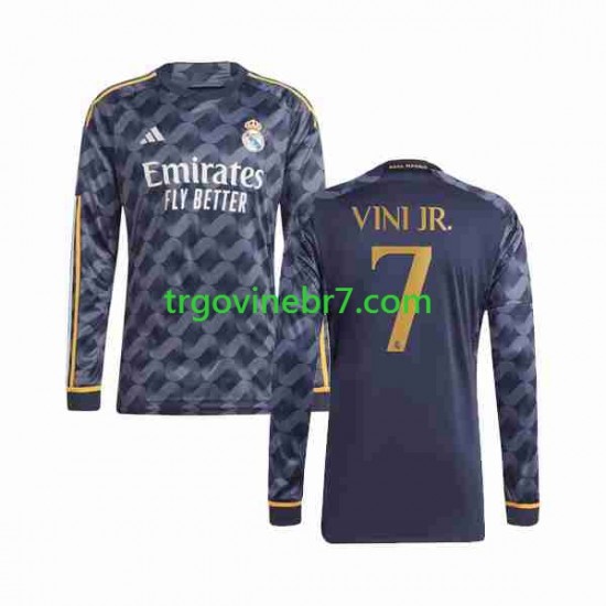 Dres Real Madrid Vini Jr 7 Gostujući 2023-2024 Dugim Rukavima - Muški