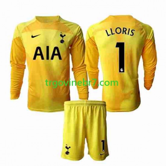 Golmanski Dres - Dres Tottenham Hotspur Hugo Lloris 1 Domaći 2022-2023 Dugim Rukavima - Dječji