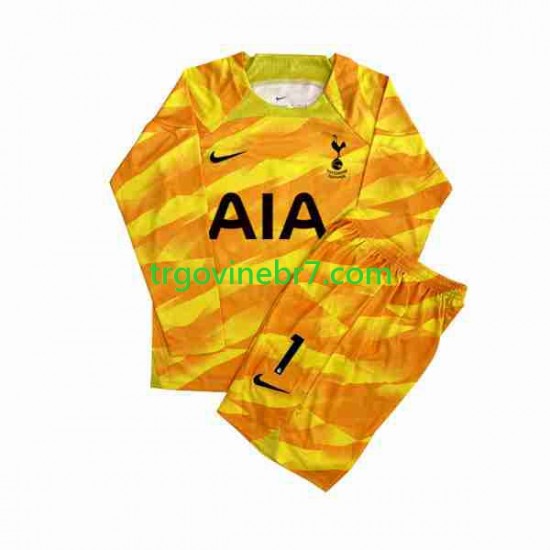 Golmanski Dres - Dres Tottenham Hotspur Hugo Orangecolor Gostujući 2023-2024 Dugim Rukavima - Dječji