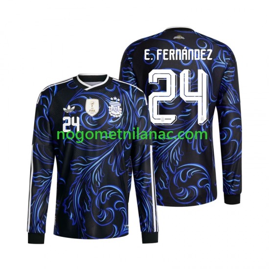 Dres Argentina Enzo Fernandez 24 Gostujući World Cup 2026 Dugim Rukavima - Muški