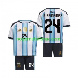 Dres Argentina Enzo Fernandez 24 Domaći World Cup 2026 Kratkih Rukava - Dječji