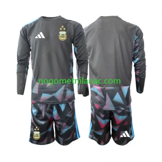 Golmanski Dres - Dres Argentina Domaći World Cup 2026 Dugim Rukavima - Dječji