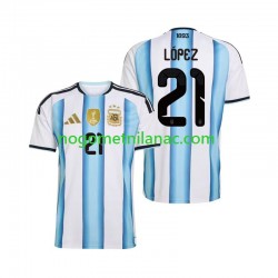 Dres Argentina Jose Manuel Lopez 21 Domaći World Cup 2026 Kratkih Rukava - Muški Dres Argentina Jose Manuel Lopez 21 Domaći World Cup 2026 Kratkih Rukava - Muški