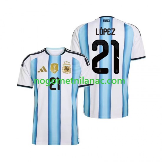 Dres Argentina Jose Manuel Lopez 21 Domaći World Cup 2026 Kratkih Rukava - Muški