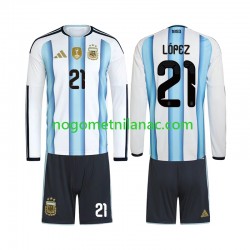 Dres Argentina Jose Manuel Lopez 21 Domaći World Cup 2026 Dugim Rukavima - Dječji Dres Argentina Jose Manuel Lopez 21 Domaći World Cup 2026 Dugim Rukavima - Dječji