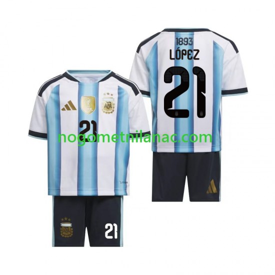 Dres Argentina Jose Manuel Lopez 21 Domaći World Cup 2026 Kratkih Rukava - Dječji