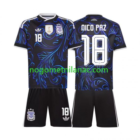 Dres Argentina Nico Paz 18 Gostujući World Cup 2026 Kratkih Rukava - Dječji