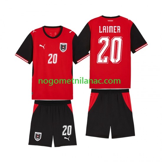 Dres Austrija Konrad Laimer 20 Domaći World Cup 2026 Kratkih Rukava - Dječji