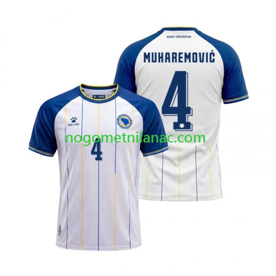 Dres Bosna i Hercegovina Tarik Muharemovic 4 Gostujući World Cup 2026 Kratkih Rukava - Muški