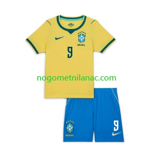 Dres Brazil Matheus Cunha 9 Chidlren Domaći World Cup 2026 Kratkih Rukava