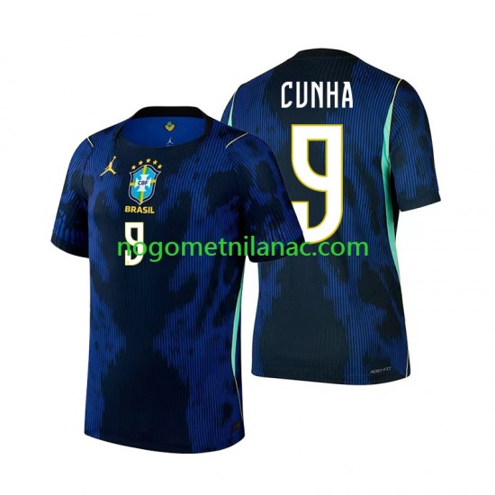 Dres Brazil Matheus Cunha 9 Gostujući World Cup 2026 Kratkih Rukava - Muški
