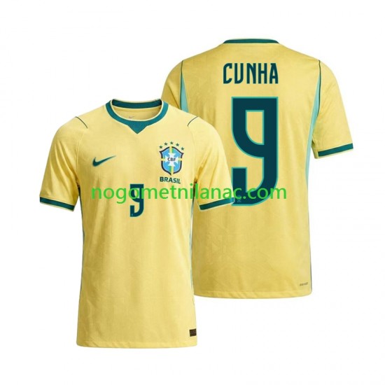 Dres Brazil Matheus Cunha 9 Domaći World Cup 2026 Kratkih Rukava - Muški