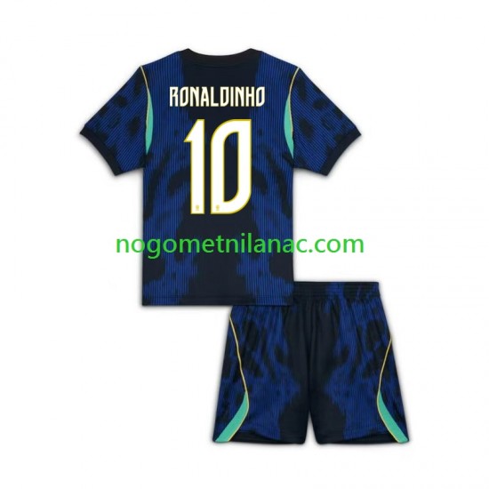 Dres Brazil Ronaldinho 10 Gostujući World Cup 2026 Kratkih Rukava - Dječji