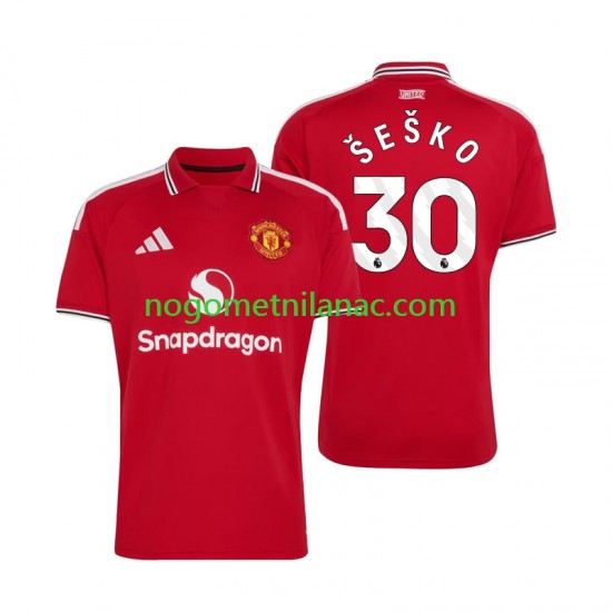 Dres Manchester United Benjamin Sesko 30 Domaći 2026-2027 Kratkih Rukava - Muški