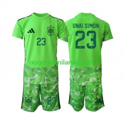 Golmanski Dres - Dres Španjolska Unai Simon 23 6th Green color World Cup 2026 Kratkih Rukava - Dječji Golmanski Dres - Dres Španjolska Unai Simon 23 6th Green color World Cup 2026 Kratkih Rukava - Dječji