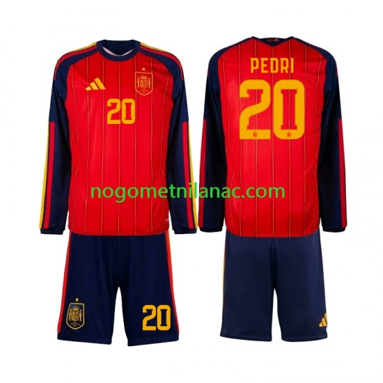 Dres Španjolska Pedri 20 Domaći World Cup 2026 Dugim Rukavima - Dječji