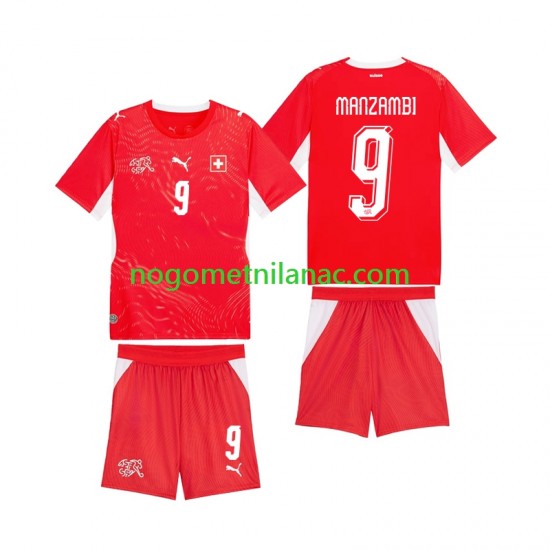 Dres Švicarska Johan Manzambi 9 Domaći World Cup 2026 Kratkih Rukava - Dječji