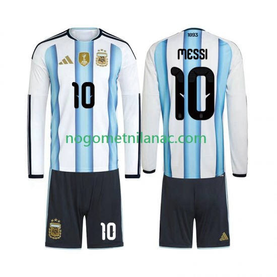 Dres Argentina Lionel Messi 10 Domaći World Cup 2026 Dugim Rukavima - Dječji