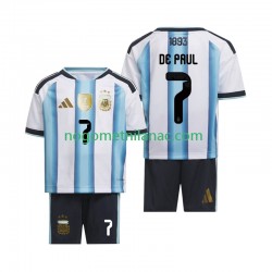 Dres Argentina Rodrigo De Paul 7 Domaći World Cup 2026 Kratkih Rukava - Dječji Dres Argentina Rodrigo De Paul 7 Domaći World Cup 2026 Kratkih Rukava - Dječji